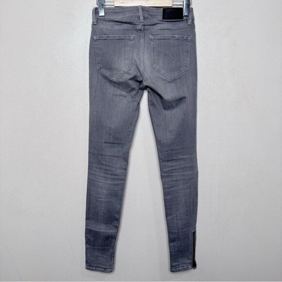 AllSaints Womens 25 Mast Skinny Zip Grey Jeans - Picture 16 of 16